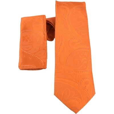 Solid Paisley - Tie &amp; Pocket Square