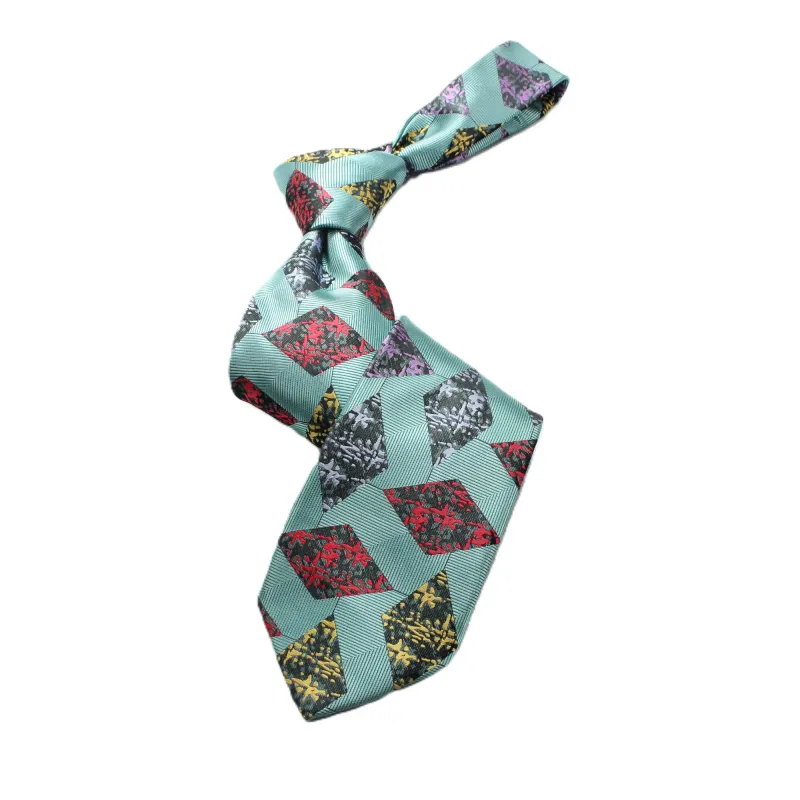 Federer 4 | Teal Geometric | Tie &amp; Pocket Square