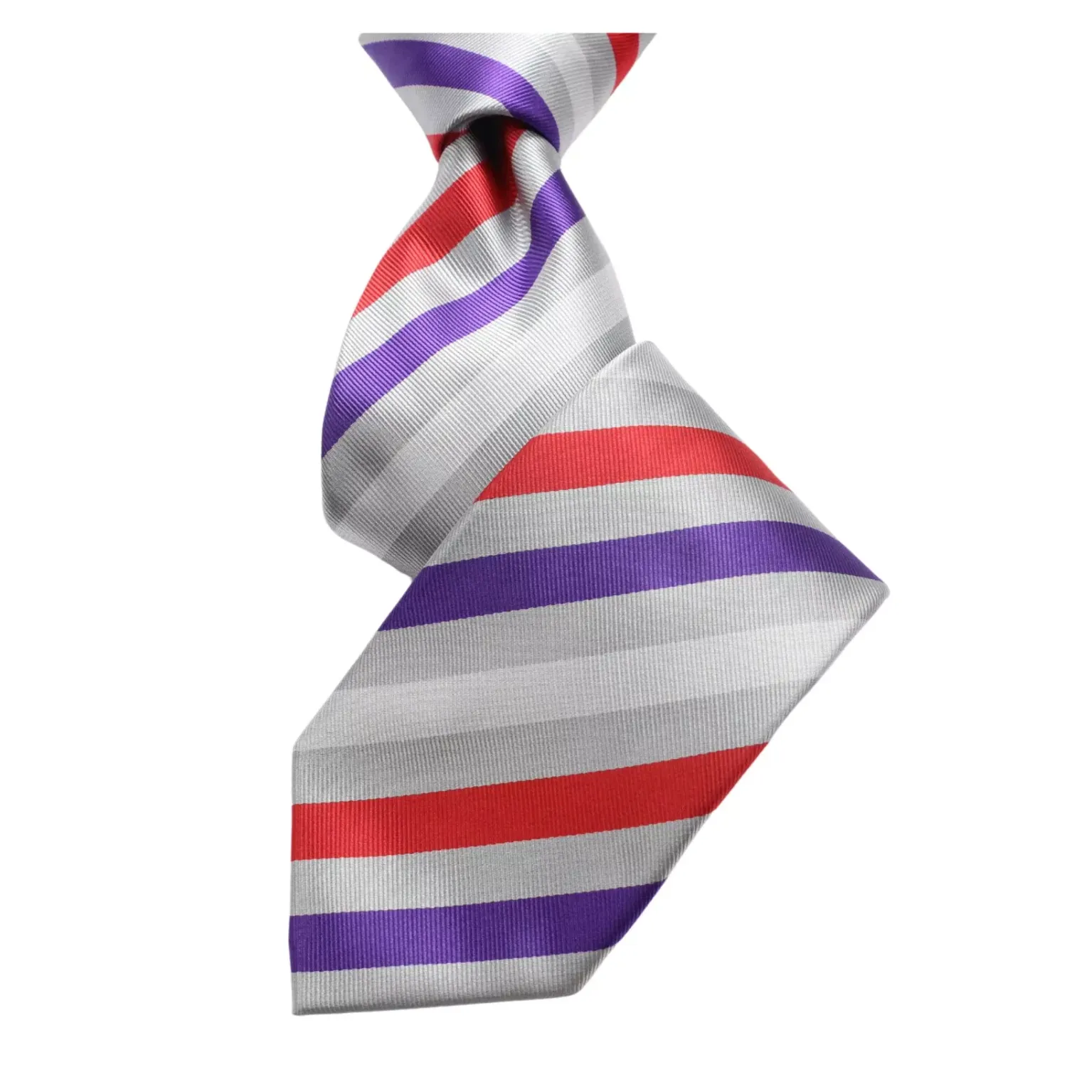 Angola Stripe A4 | Multi Color Grey | Tie &amp; Pocket Square