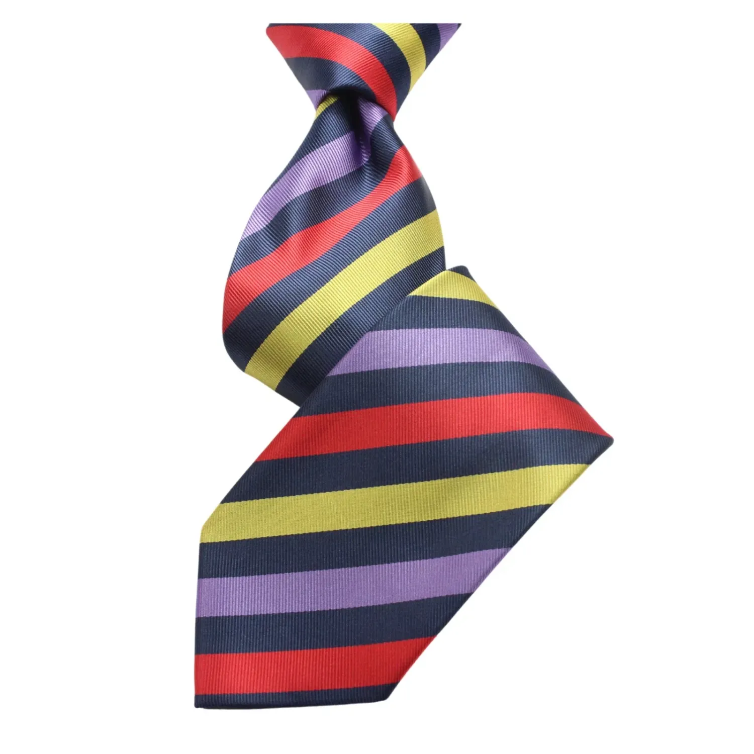 Angola Stripe A7 | Multi Color Navy| Tie &amp; Pocket Square