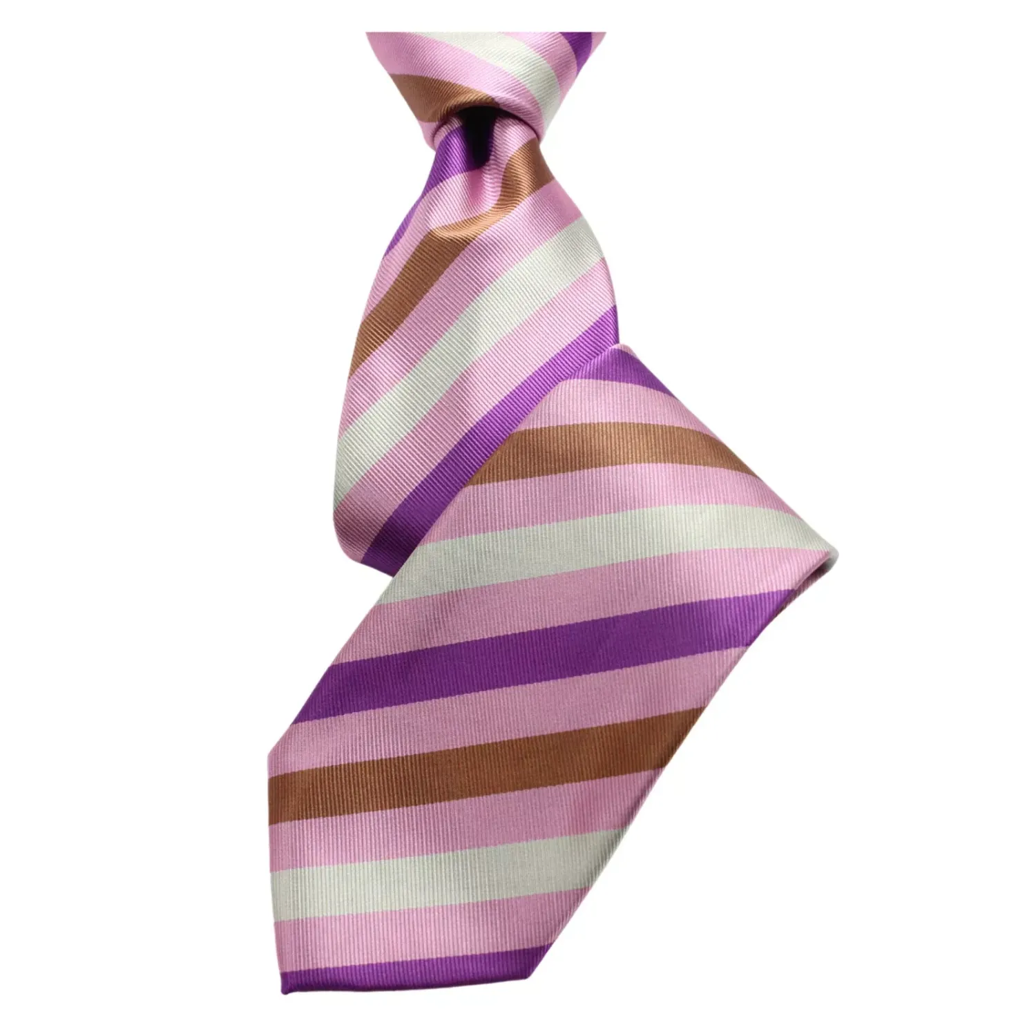 Angola Stripe A6 | Multi Color Pink | Tie &amp; Pocket Square