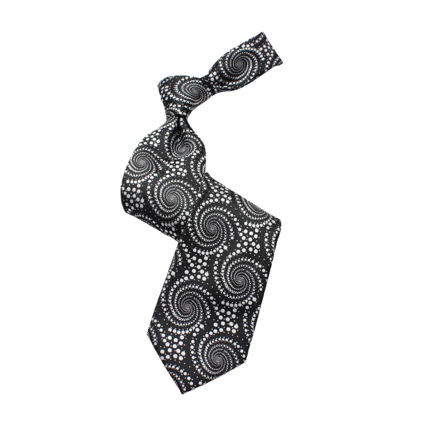 MIB B10| Black &amp; White Geometric | Necktie