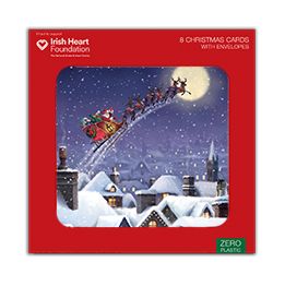 Santa over rooftops