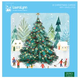 Christmas tree in village