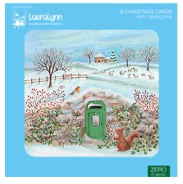 Winter village postbox