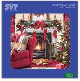 Sleeping Pets by the Fire