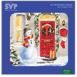 Snowman at the door