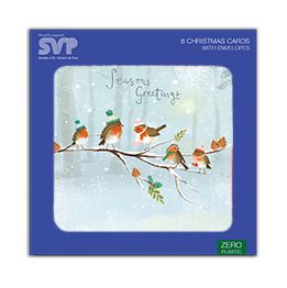 Season's greetings robins