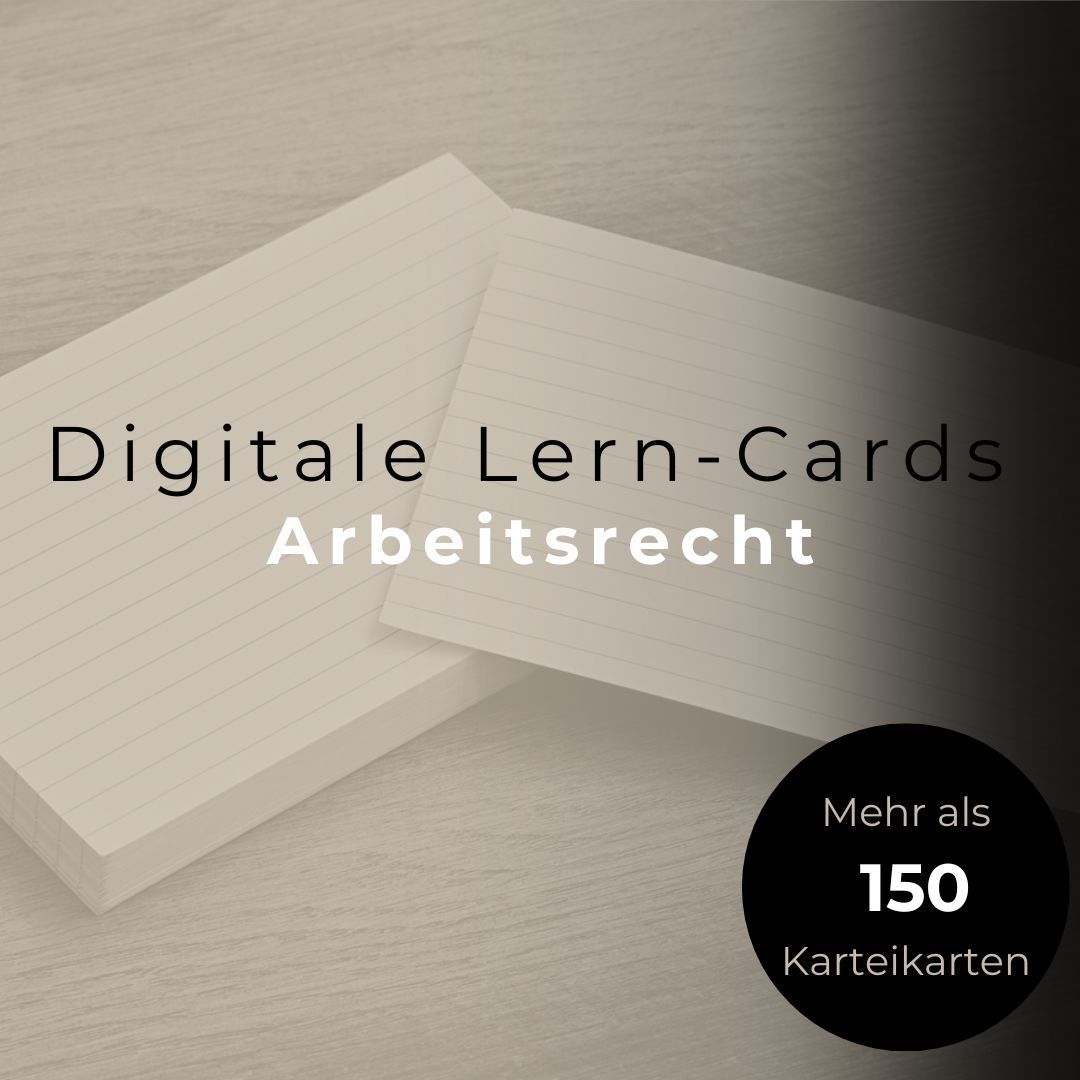Lern-Cards ⚖️ PERSONAL (➡️Mehr als 150 digitale Karteikarten) für RECHTSFACHWIRTE
