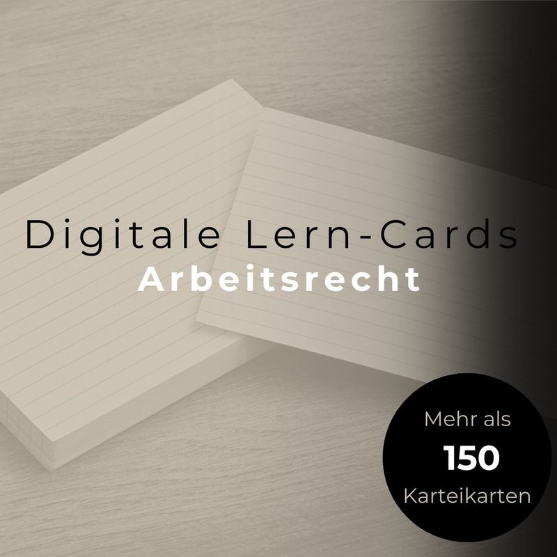Lern-Cards ⚖️ PERSONAL (➡️Mehr als 150 digitale Karteikarten) für RECHTSFACHWIRTE
