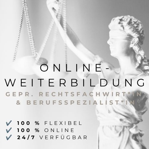 ⚖️ Gepr. RECHTSFACHWIRT & Gepr. BERUFSSPEZIALIST ➡️ KURS-START: SOFORT (?100 % ONLINE) ?️Vorbereitung auf die KAMMER-Prüfung ⚖️ Gepr. RECHTSFACHWIRT & Gepr. BERUFSSPEZIALIST ➡️ KURS-START: SOFORT (?100 % ONLINE) ?️Vorbereitung auf die KAMMER-Prüfung