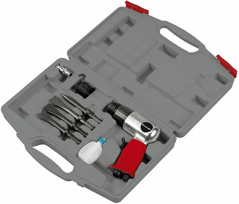 Einhell Druckluft-Meisselhammer DMH 250/2 (6,3bar max., Alu-Druckguss Gehäuse, rutschsicherer Handgriff, inkl. 4-tlg. Meisselset & Transportkoffer) Einhell Druckluft-Meisselhammer DMH 250/2 (6,3bar max., Alu-Druckguss Gehäuse, rutschsicherer Handgriff, inkl. 4-tlg. Meisselset & Transportkoffer)