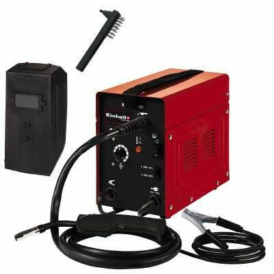 Einhell Fülldraht-Schweißgerät TC-FW 100 (230 V, 45 - 90 A, stufenloser 2-Rollen-Drahtvorschub, inkl. Schlauchpaket, Massekabel, Schlackenhammer, Schweißschirm)