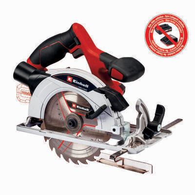 Einhell Akku Handkreissäge TE-CS 18/165-1 Li Solo Power X-Change(Li-Ion, max. Schnitttiefe 54mm, werkzeuglose Einstellung von Schnitttiefe + Neigungswinkel, Spindelarretierung, ohne Akku und Ladegerät