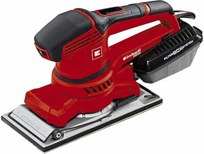 Einhell Schwingschleifer TE-OS 2520 E (250 W, 115x230 mm, Drehzahlanpassung, Absaugadapter, Klett-Schleifpapier P120, Koffer)