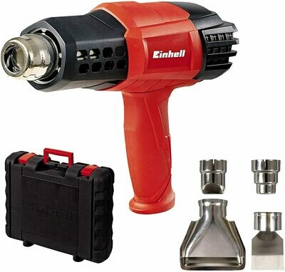Einhell Heißluftpistole TE-HA 2000 E (2.000 W, 9 Temperaturstufen 50-550°, Luftmengenschalter, Kaltstufe, inkl. umfangreiches Düsenzubehör & Koffer) Einhell Heißluftpistole TE-HA 2000 E (2.000 W, 9 Temperaturstufen 50-550°, Luftmengenschalter, Kaltstufe, inkl. umfangreiches Düsenzubehör & Koffer)