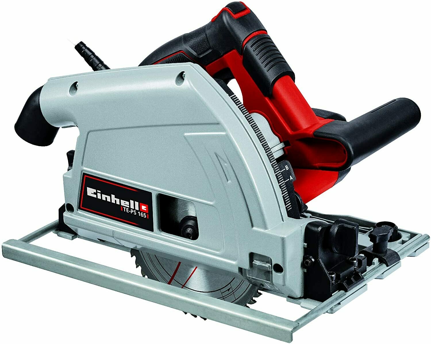 Einhell Tauchsäge TE-PS 165 (1.200 Watt, werkzeuglose Einstellung bei Schnitttiefe + Neigungswinkel, hochwertiges Hartmetall-Sägeblatt, Sägeblattarretierung)