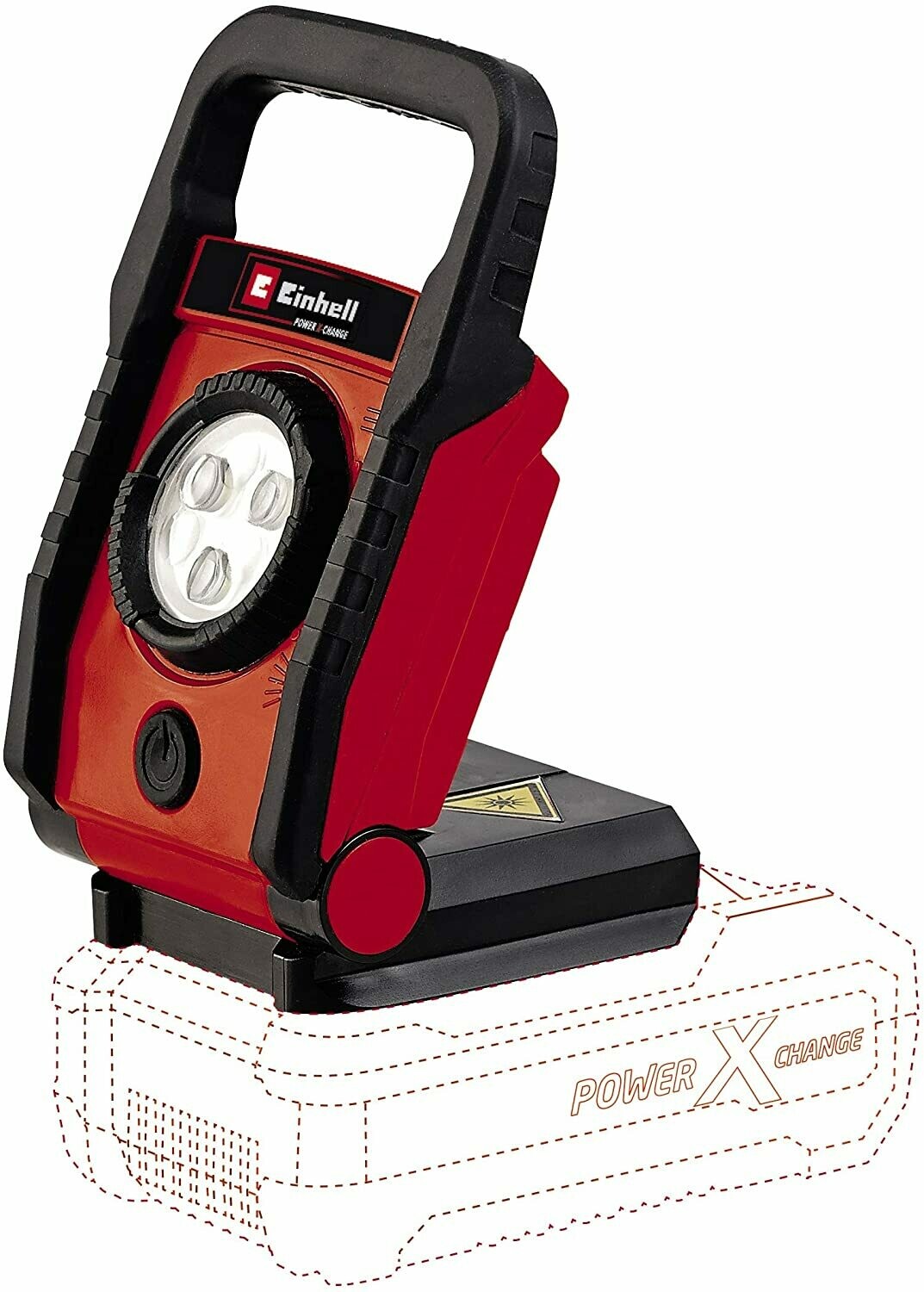 Einhell Akku Lampe TE-CL 18 Li Solo Power X-Change (Lithium Ionen, 18 V, max. 32 h, Schwenkbereich 0-135°, Tragegriff, ohne Akku und Ladegerät)