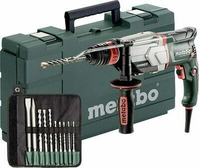 Metabo Multihammer UHE 2660-2 Quick Set Extrem robust für harten Dauereinsatz - inkl. SDS-plus-Bohrer-/Meißelsatz (10-tlg.)und Koffer
