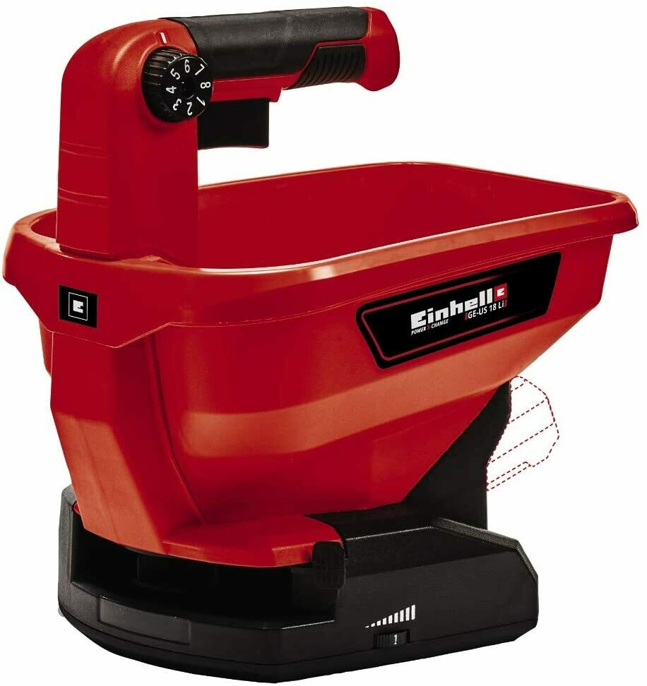 Einhell Universal Streuer GE-US 18 Li-Solo Power X-Change (Li-Ion, 18 V, 3,3 l, 6-stufige Drehzahlregulierung, 8-stufige Streumengenregulierung, ohne Akku und Ladegerät)