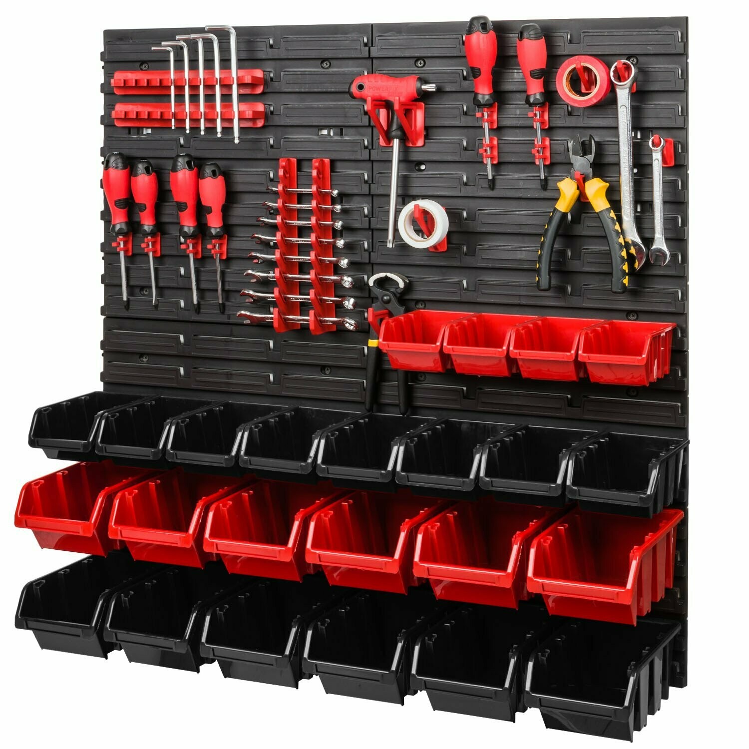 Werkzeugwand  Set Werkzeughaltern mit Lochwand Lagersystem Warkzeuglochwand Wandregal Werkstattregal Set
