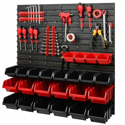 Werkzeugwand  Set Werkzeughaltern mit Lochwand Lagersystem Warkzeuglochwand Wandregal Werkstattregal Set