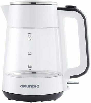 Grundig WK 5860 Wasserkocher, Glas, 2400W, 1,7 l, 2400, Weiß/Schwarz Grundig WK 5860 Wasserkocher, Glas, 2400W, 1,7 l, 2400, Weiß/Schwarz