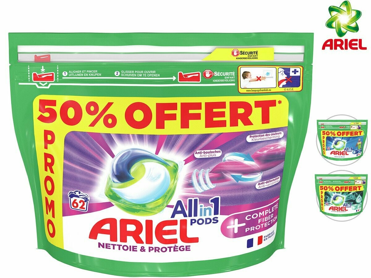 *TAGESDEAL* Ariel All in One Pods Waschmittel in Kapseln 124Stk