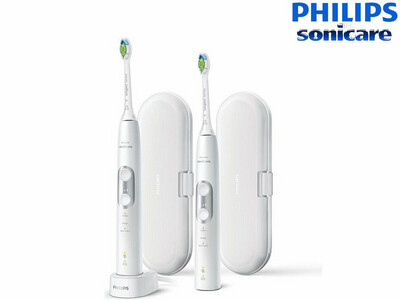 *TAGESPREIS* Philips Sonicare ProtectiveClean 6100 Elektrische Zahnbürste HX6877/34, mit Schalltechnologie, Andruckkontrolle, Doppelpack, weiß *TAGESPREIS* Philips Sonicare ProtectiveClean 6100 Elektrische Zahnbürste HX6877/34, mit Schalltechnologie, Andruckkontrolle, Doppelpack, weiß
