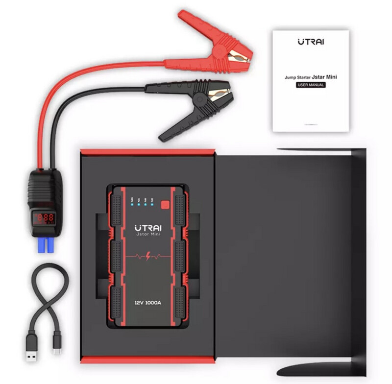 *ANGEBOT* UTRAI Auto Starthilfe 12V 1000A 13000mAh Autobatterie Powerbank, Bis zu 6l Benzin, 4.5l Diesel Anlasser mit QC3.0, Dual USB, LED Taschenlampe *ANGEBOT* UTRAI Auto Starthilfe 12V 1000A 13000mAh Autobatterie Powerbank, Bis zu 6l Benzin, 4.5l Diesel Anlasser mit QC3.0, Dual USB, LED Taschenlampe