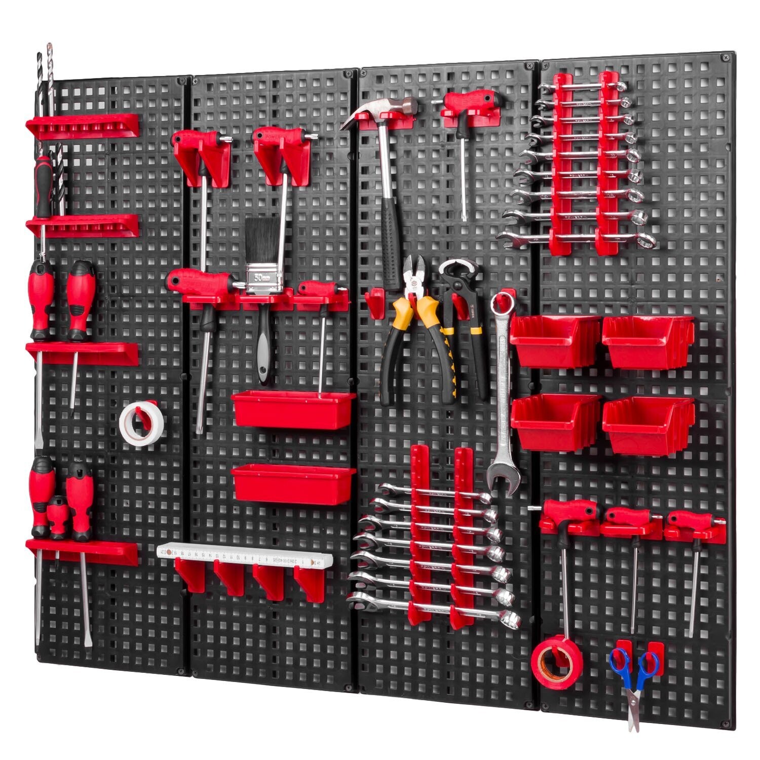 *BESTSELLER* Werkzeugwand  Set Werkzeughaltern mit Lochwand Lagersystem Warkzeuglochwand Wandregal Werkstattregal Set