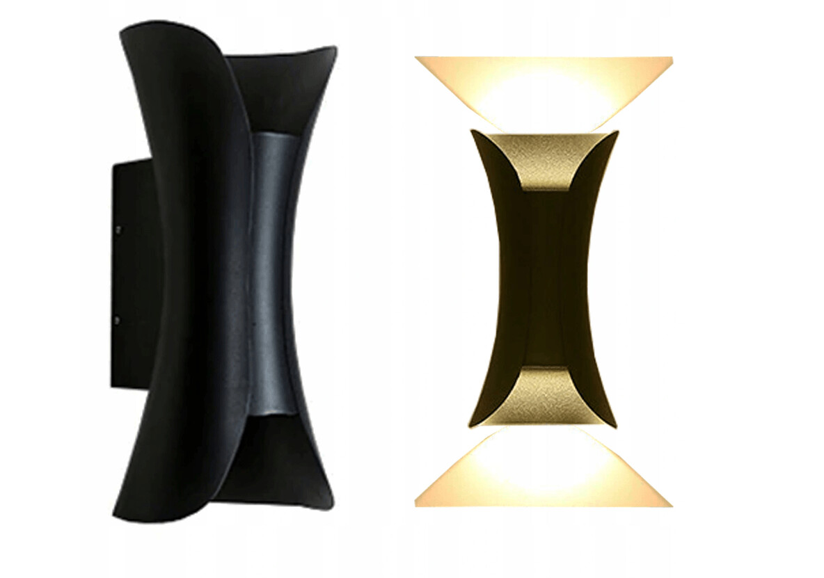 6x Designer Außenlampe Wandleuchte Anthrazitschwarz SET