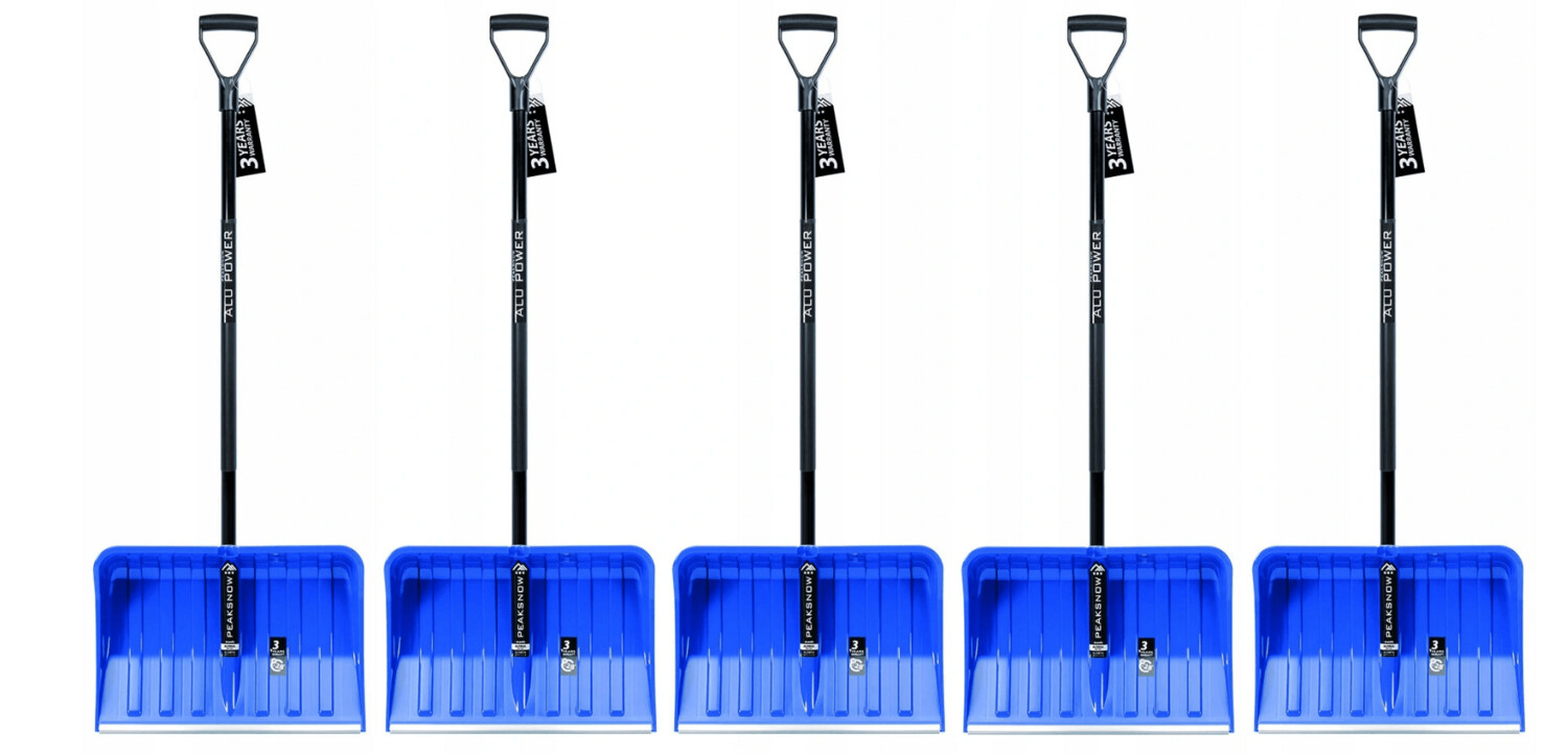 #SALE# 5x Schneeräumer Schneeschieber blau Schneeschaufel Set