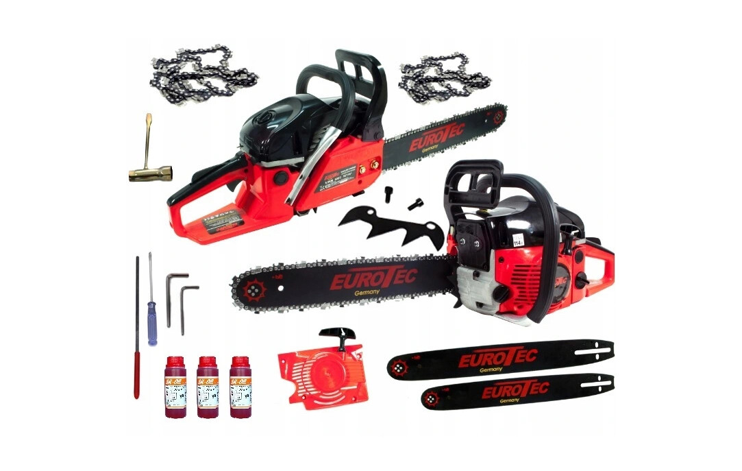 Forst Benzin-Kettensäge  Motorsäge im XXXL Starter Set