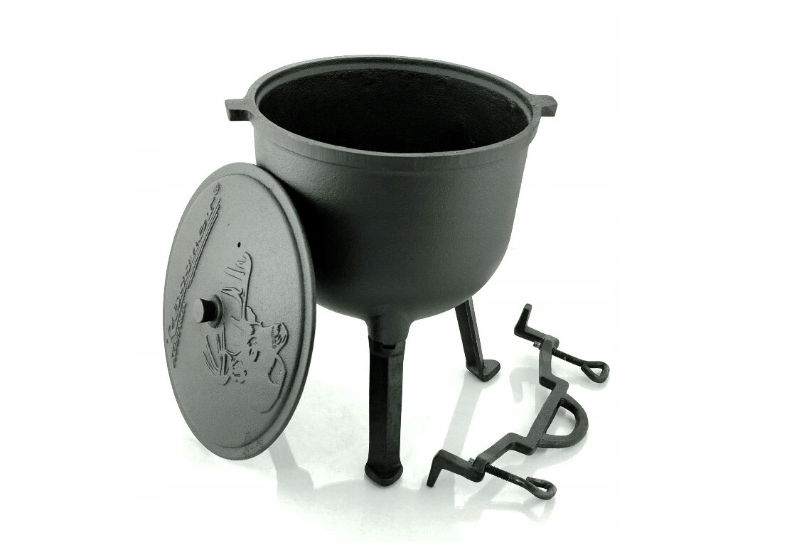 *ANGEBOT* BBQ Dutch Oven Eintopf handgefertigt mit Füße ca. 11l für Lagerfeuer