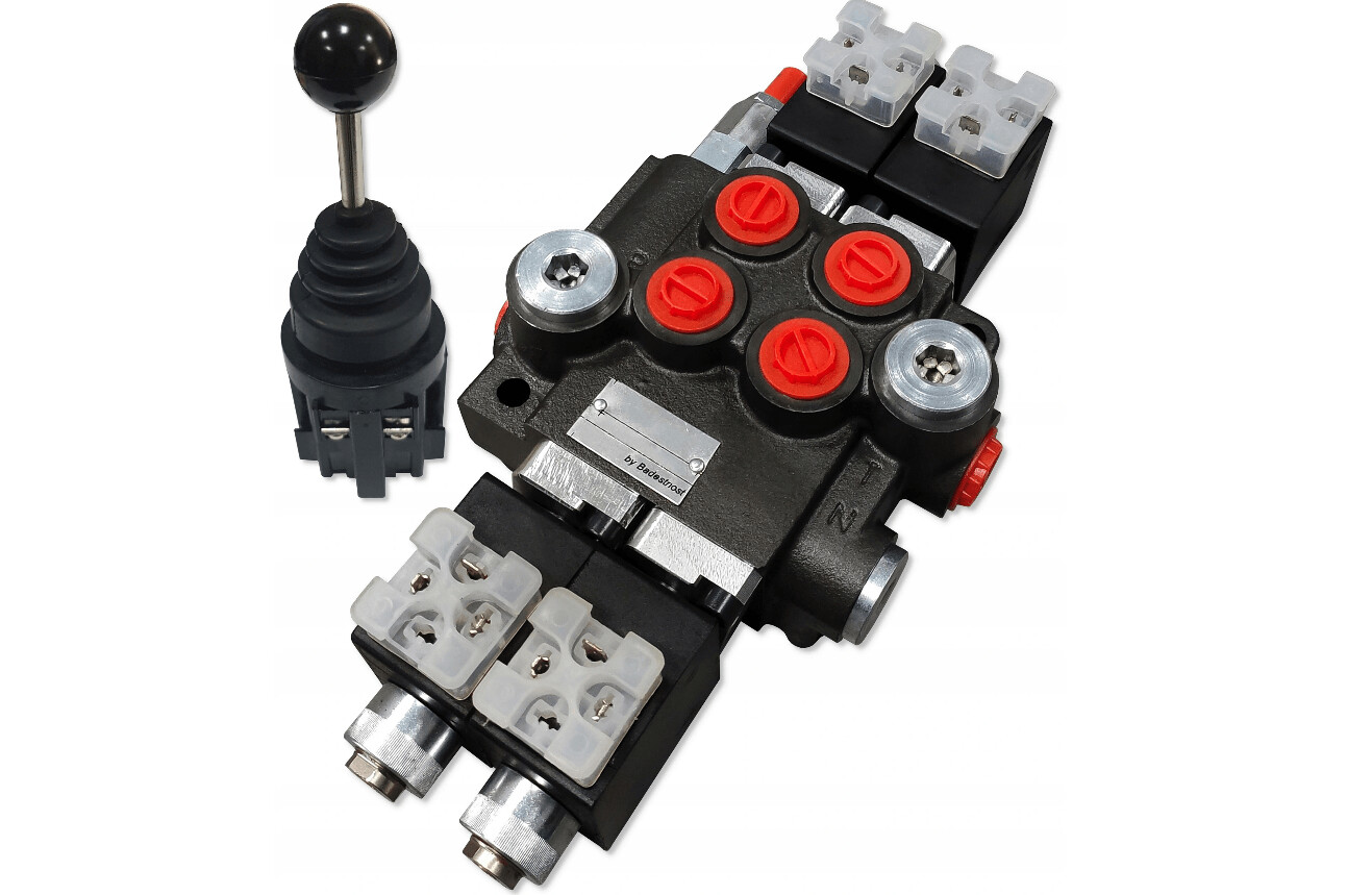 HYDRAULISCHER VERTEILER 2 SEK 50L 24V + JOYSTICK