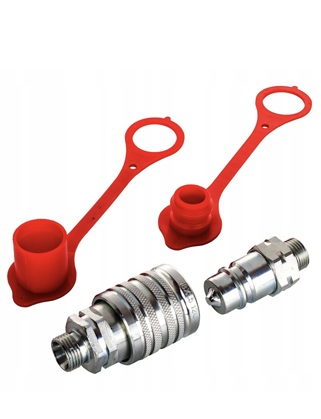 3x Hydraulik Schnellkupplung Steckkupplung Kupplung M18x1,5