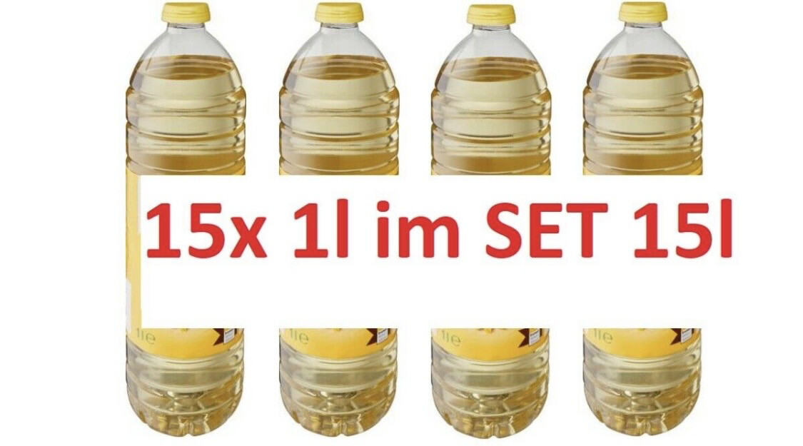 PREMIUM Rapsöl Speiseöl 100% 15l (15x1l) SET OMEGA 3