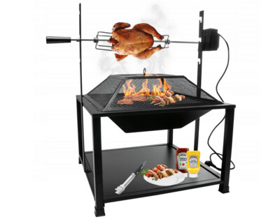 %NEUHEIT% Feurschale trifft Grill mit elektro Drehspieß komplett Set %NEUHEIT% Feurschale trifft Grill mit elektro Drehspieß komplett Set