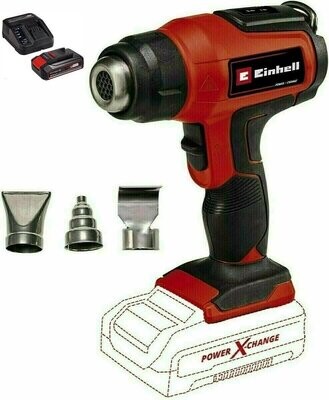 Einhell Akku-Heißluftpistole TE-HA 18 Li Power X-Change (Lithium-Ionen, 2 Temperaturstufen, inkl. Reduzier-, Breitstrahl-, Reflektordüse, mit 2.5AH Akku und Ladegerät) Einhell Akku-Heißluftpistole TE-HA 18 Li Power X-Change (Lithium-Ionen, 2 Temperaturstufen, inkl. Reduzier-, Breitstrahl-, Reflektordüse, mit 2.5AH Akku und Ladegerät)