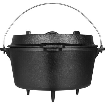 *ANGEBOT* BBQ Dutch Oven Füße ca. 9,5 Liter schwarzes Gusseisen - Deckel - Henkel - Topf *ANGEBOT* BBQ Dutch Oven Füße ca. 9,5 Liter schwarzes Gusseisen - Deckel - Henkel - Topf