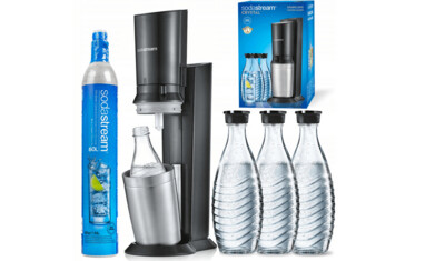 Sodastream 2.0 Wassersprudler »Crystal«, 3x 0,6 l Glaskaraffe, Aluminiumzylinder für 60 l Sodastream 2.0 Wassersprudler »Crystal«, 3x 0,6 l Glaskaraffe, Aluminiumzylinder für 60 l
