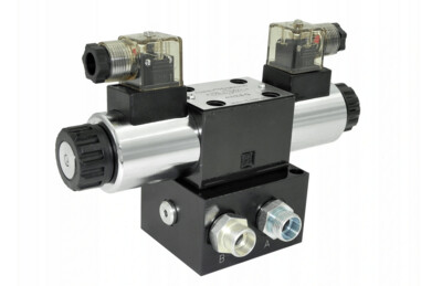 Hydraulikventil Steuerventil 1 Sektion CETOP 03 NG6 60l/min 12V mit Grundplatte Hydraulikventil Steuerventil 1 Sektion CETOP 03 NG6 60l/min 12V mit Grundplatte