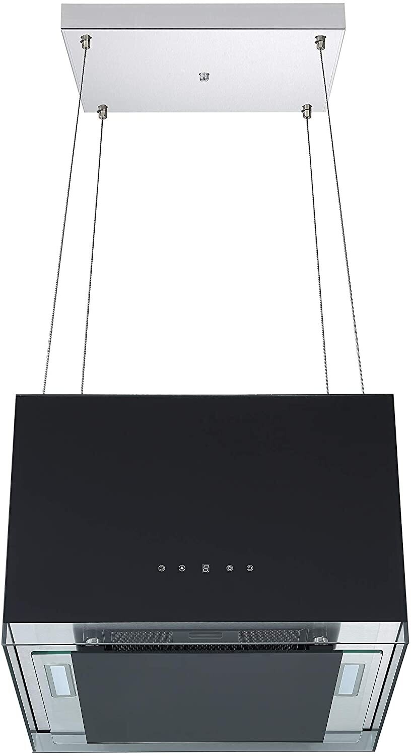 %SALE% respekta Design-Inselhaube 50 cm, Schwarz mit Fernbedienung & Touch