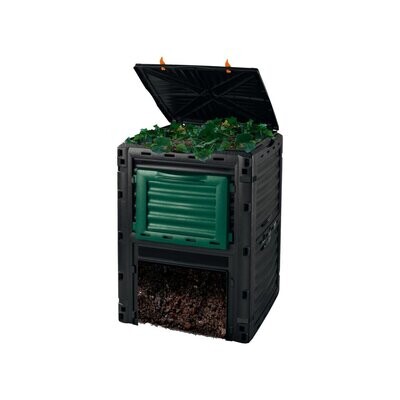 PARKSIDE® Garten Komposter, 300 l, Kunststoff, schwarz/grün, 61 x 61 x 83 cm