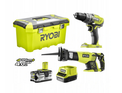 Ryobi One Akkuschrauber und Säbelsäge im XXXL starter Set komplett Ryobi One Akkuschrauber und Säbelsäge im XXXL starter Set komplett