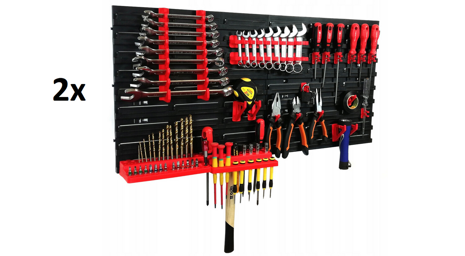 Doppelpack Set 2x je 80x40cm Wandregal Werkzeughalter Werkstattregal
