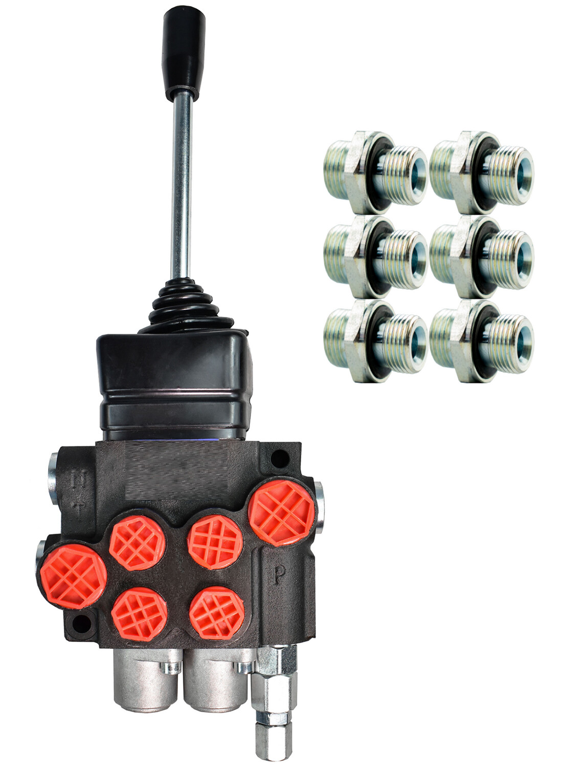 Hydraulikverteiler Hebelsteuerung 40l mit Joysticksteuerung im Starter Set