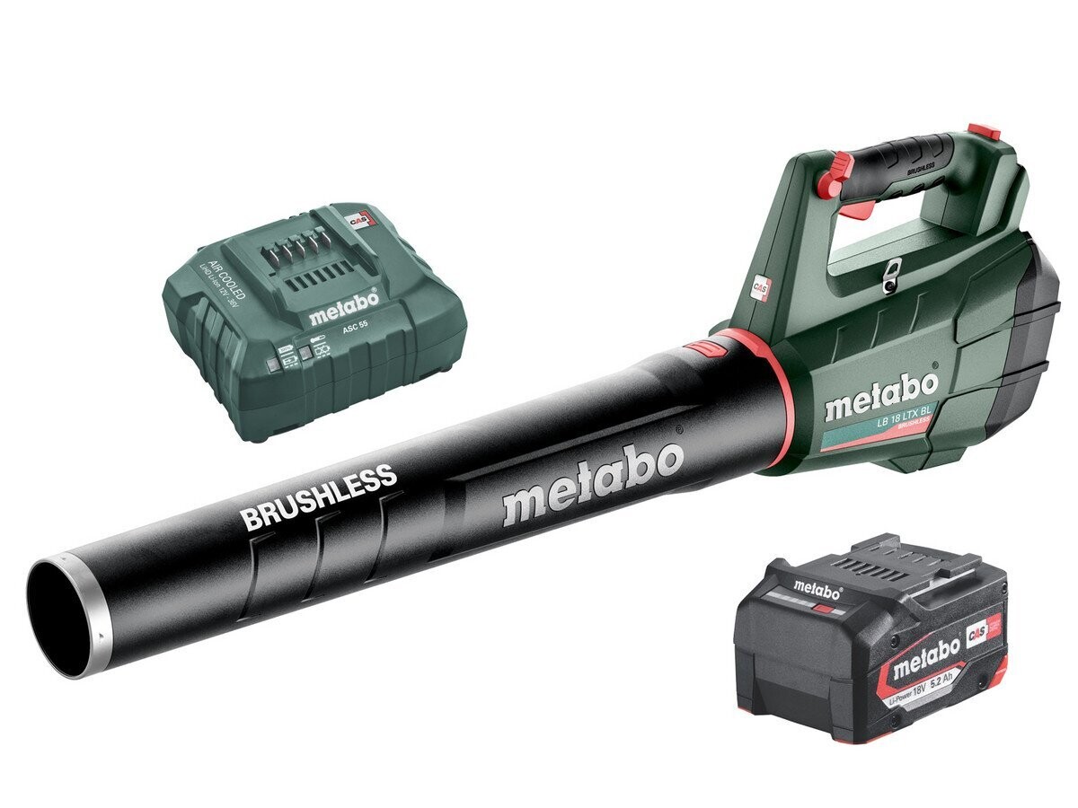 #TAGESDEAL# Metabo Akku-Laubbläser LB 18 LTX BL 18V, 150 km/h Luftgeschwindigkeit, bürstenlos (inkl. Tragegurt, gummiertem Griff, Akkus und Ladegerät)