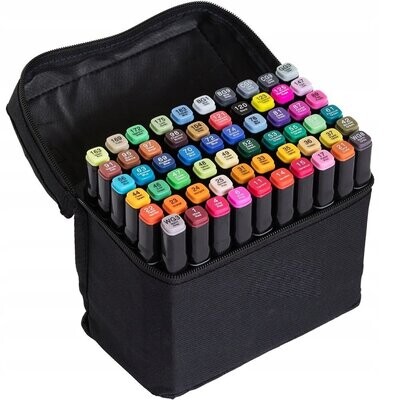60 teiliges Marker Zeichenset im Etui XXXL Starter